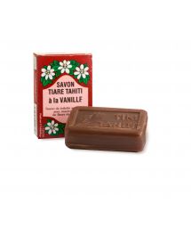 Vanilla scented vegetable soap made with Monoi and coconut oils - TIKI SAVON TIARE TAHITI VANILLE 130g