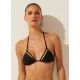 TOP BIKINI COM TULE ONCA BORDADA BLACK