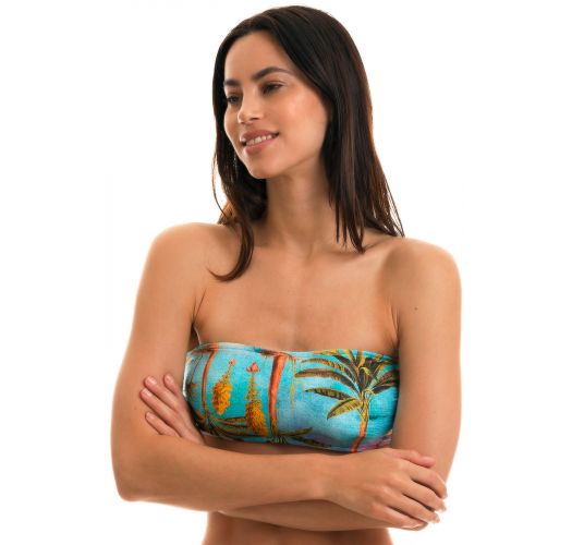 s X Rio De Sol Tropical Bandeau Top Top Por Do Sol Reto Rio De Sol