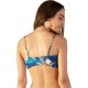 Floral blue bra bikini top with removable straps - TOP GIL ARTA