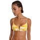 Yellow & white striped v-bralette bikini top - TOP JOY NASCA