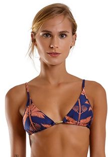 Navy & copper triangle top in palm trees - TOP SUPER ACAI