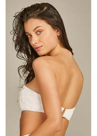TOP BIQUINI CRISTEL TEXTURA LOSANGO OFF WHITE