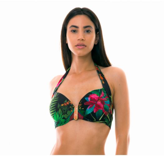 black balconette bikini