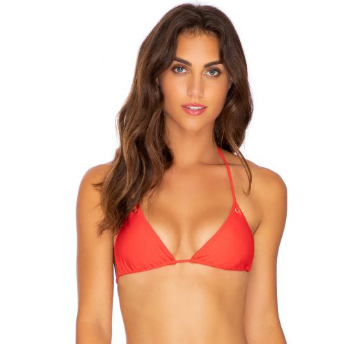 Luli Fama Dos-nu Triangle Support Bikini Top Macarena OLE RED Rouge Nouveau