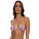 TOP MULTI FLORAL BLOSSOMS ELECTRIC CORAL
