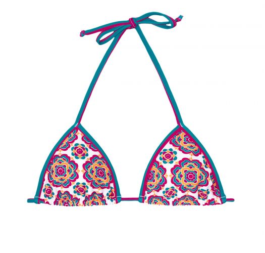 Brood vis Sluier Sliding triangle Bikini Top With Mandala Flower Pattern - Soutien Dalia  Rosada - Rio de Sol