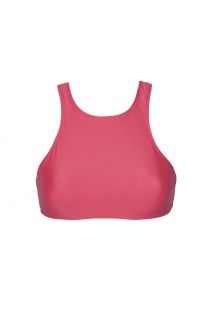 Top di bikini crop top con dorso tipo olimpionico rosa scuro - SOUTIEN SPORTY FRUTILLY