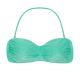 Sea green bandeau top with shell pattern - TOP ATLANTIS BANDEAU-PLI