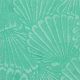 Sea green bandeau top with shell pattern - TOP ATLANTIS BANDEAU-PLI