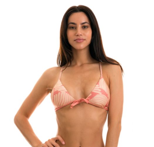 Pale pink rose bra top crossed back - TOP BANANA ROSE MICRO