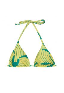 Zielono-żółty trójkątny top do bikini - TOP BANANA YELLOW INVISIBLE