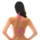 Pink neck-tied triangle bikini top - TOP BIKINI TRI