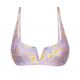 Purple V bralette bikini top in flowers - TOP CANOLA BRA-V