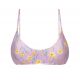 Verstelbare lichtpaarse bustier bikinitop met bloemenprint - TOP CANOLA BRALETTE