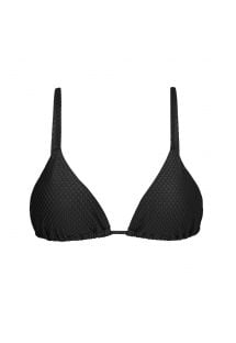 Getextureerde zwarte driehoekige bikinitop met rechte schouderbandjes - TOP CLOQUE PRETO CHEEKY