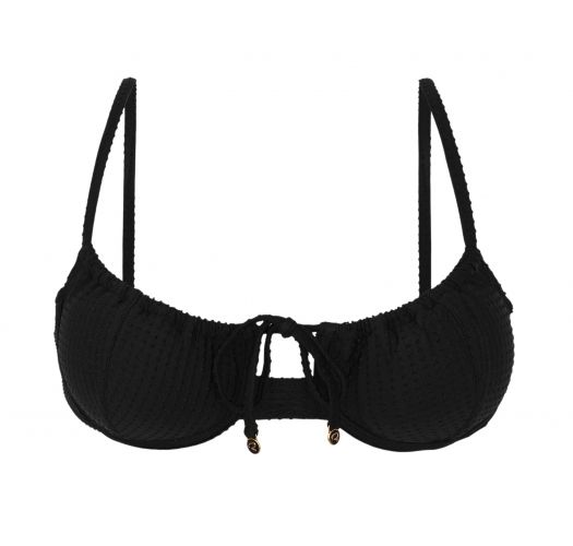 TOP DOTS-BLACK BALCONET-TIE