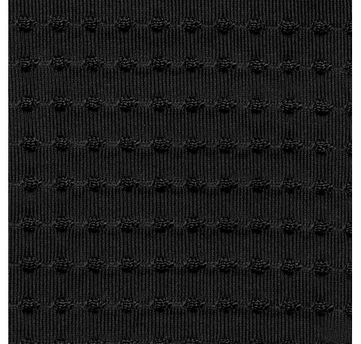 Sujetador de bikini negro texturizado, con bordes ondulados - TOP DOTS-BLACK TRI