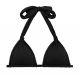 Getextureerde zwarte driehoekige foulard bikinitop met reliëf - TOP DOTS-BLACK TRI-MEL