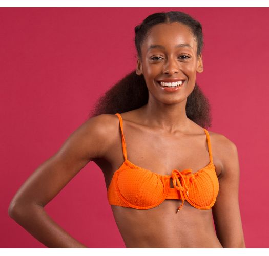 TOP DOTS-ORANGE BALCONET-TIE