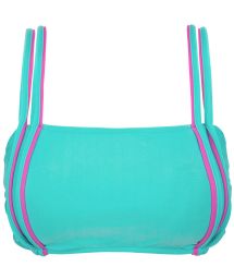 Blue bra bikini top with pink details - TOP DUO PINK BLUE