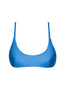 Top de bikini bralette azul con textura - TOP EDEN-ENSEADA BRALETTE