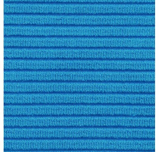 Top triangular c/ armação em V, azul texturizado - TOP EDEN-ENSEADA TRI-ARO