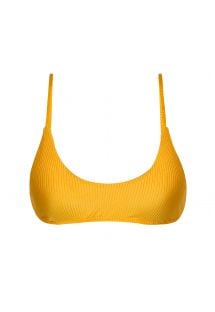 Verstelbare getextureerde geel oranje bustier bikinitop - TOP EDEN-PEQUI BRALETTE