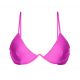 Getextureerd magenta roze driehoekige V beugel bikinitop - TOP EDEN-PINK TRI-ARO