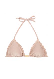 Accessorized nude pink bikini top - TOP ESSENCE FRUFRU