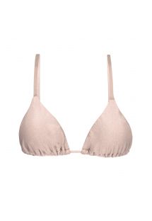 Nude pink triangle top with brown straps - TOP ESSENCE INVISIBLE