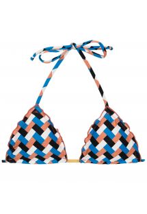 Geometric print triangle bikini top - TOP GEOMETRIC FRUFRU