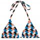 Geometric print triangle bikini top - TOP GEOMETRIC TRI INVISIBLE