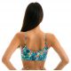 Kwiatowo-niebieski top do bikini na regulowanych ramiączkach - TOP ISLA BRA