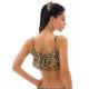 Ruffled leopard print bra bikini top - TOP LEOPARDO BABADO