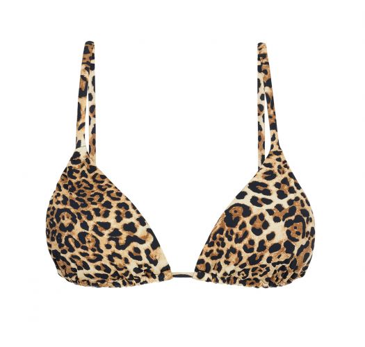 Triangle top with straight straps leopard - TOP LEOPARDO INVISIBLE