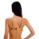Sujetador de bikini de color amarillo-naranja, estilo floral, con cierre frontal, sin varillas - TOP LIS MILA
