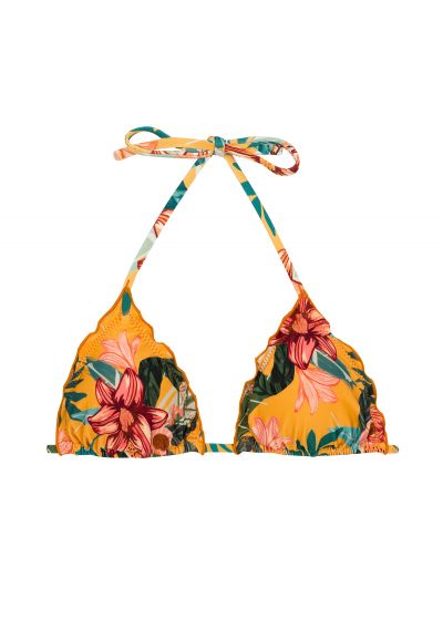 Orange-yellow triangle top with wavy edges - TOP LIS TRI