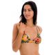 Orange-yellow triangle top with flowers - TOP LIS TRI-FIXO