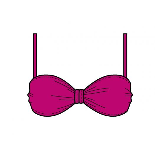 TOP MALIBU-ROSA BANDEAU-DUO