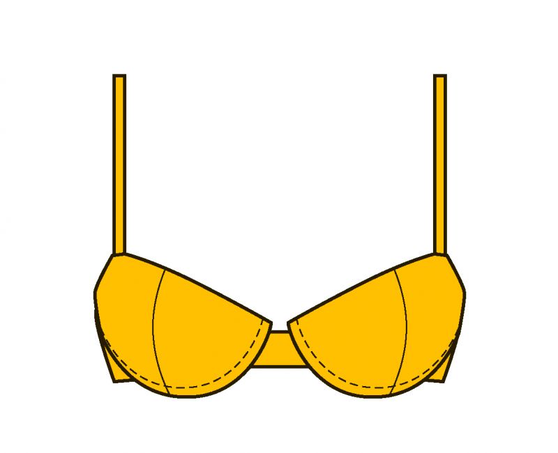 TOP MALIBU-YELLOW BALCONET