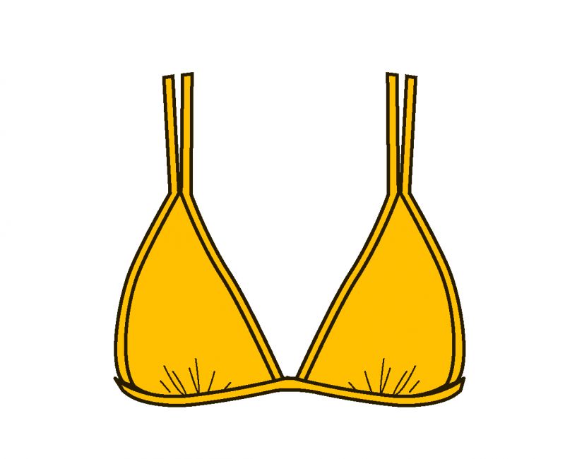 TOP MALIBU-YELLOW TRI-DUO