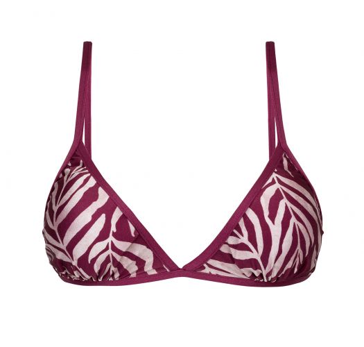 Wine red fixed adjustable triangle top with leaf pattern - TOP PALMS-VINE TRI-FIXO