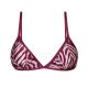 Wine red fixed adjustable triangle top with leaf pattern - TOP PALMS-VINE TRI-FIXO