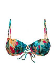 Balconette push-up bikinitop met tropische flora print - TOP PARADISE BALCONET-PUSHUP