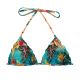 Tropical floral triangle top with wavy edges - TOP PARADISE TRI