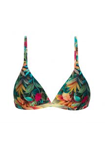 Verstelbare driehoekige bikinitop�et tropische flora print - TOP PARADISE TRI-FIXO