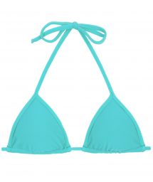 Turquoise neck-tied triangle bikini top - TOP PISCINA TRI