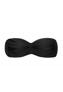 Top de bikini bandeau negro con detalle de pinza - TOP PRETO BANDEAU-PLI