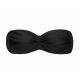 Top de bikini bandeau negro con detalle de pinza - TOP PRETO BANDEAU-PLI